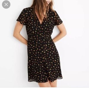 Madewell Silk button front swing dress NWOT